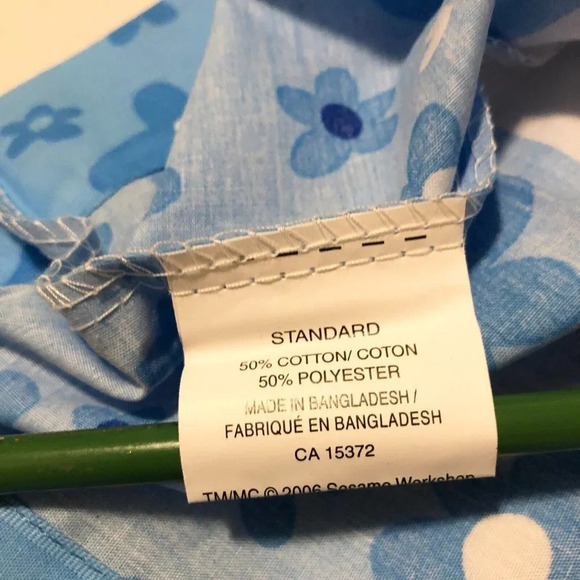 2006 Sesame Street Workshop Muppets Zoe Twin Flat Sheet and 2 Pillowcases - Picture 15 of 16